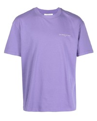 T-shirt à col rond imprimé violet clair Ih Nom Uh Nit