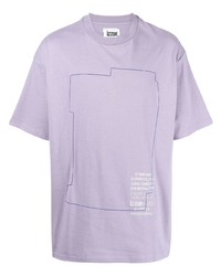 T-shirt à col rond imprimé violet clair Izzue