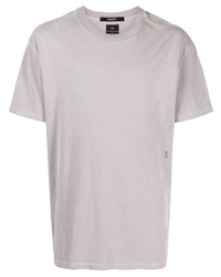T-shirt à col rond imprimé violet clair Ksubi