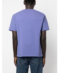 T-shirt à col rond imprimé violet clair A.P.C.