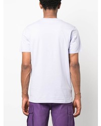 T-shirt à col rond imprimé violet clair Marni