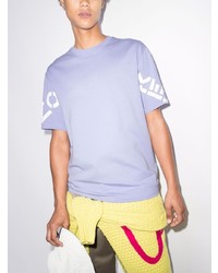 T-shirt à col rond imprimé violet clair Kenzo