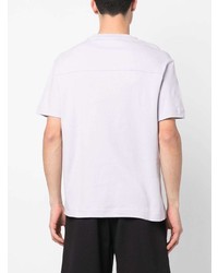 T-shirt à col rond imprimé violet clair Calvin Klein