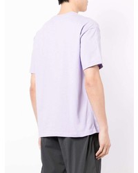T-shirt à col rond imprimé violet clair Chocoolate