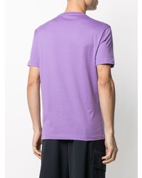 T-shirt à col rond imprimé violet clair Versace