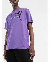 T-shirt à col rond imprimé violet clair 1017 Alyx 9Sm