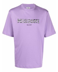 T-shirt à col rond imprimé violet clair Missoni