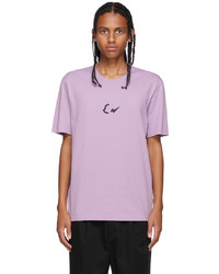 T-shirt à col rond imprimé violet clair Moncler Genius