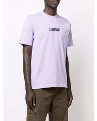 T-shirt à col rond imprimé violet clair Carhartt WIP