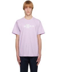 T-shirt à col rond imprimé violet clair Noah