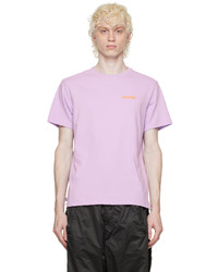 T-shirt à col rond imprimé violet clair Norda