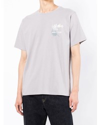T-shirt à col rond imprimé violet clair Musium Div.