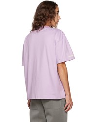 T-shirt à col rond imprimé violet clair Jacquemus