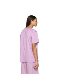 T-shirt à col rond imprimé violet clair Givenchy