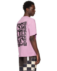 T-shirt à col rond imprimé violet clair DEVÁ STATES