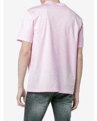 T-shirt à col rond imprimé violet clair Versace