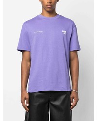 T-shirt à col rond imprimé violet clair Ih Nom Uh Nit