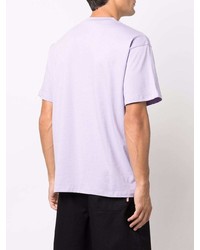 T-shirt à col rond imprimé violet clair Honey Fucking Dijon