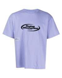 T-shirt à col rond imprimé violet clair Students