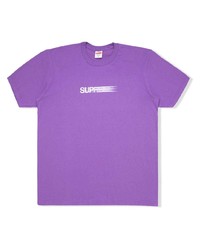 T-shirt à col rond imprimé violet clair Supreme