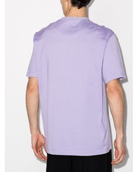 T-shirt à col rond imprimé violet clair Y-3