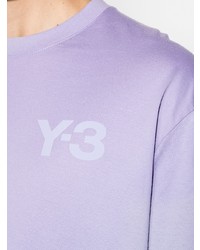 T-shirt à col rond imprimé violet clair Y-3