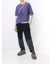 T-shirt à col rond imprimé violet clair Champion