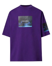 T-shirt à col rond imprimé violet A BETTER MISTAKE
