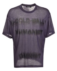 T-shirt à col rond imprimé violet A-Cold-Wall*