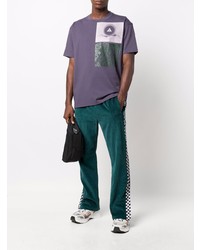 T-shirt à col rond imprimé violet Nike