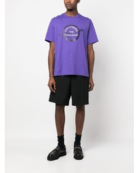 T-shirt à col rond imprimé violet Karl Lagerfeld