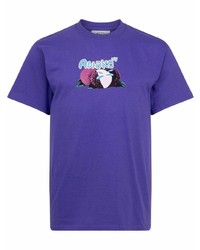 T-shirt à col rond imprimé violet Awake NY