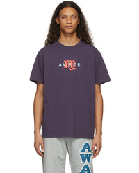 T-shirt à col rond imprimé violet Awake NY