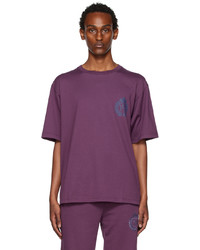T-shirt à col rond imprimé violet Awake NY