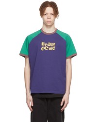 T-shirt à col rond imprimé violet Brain Dead