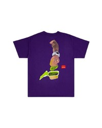 T-shirt à col rond imprimé violet Travis Scott Astroworld