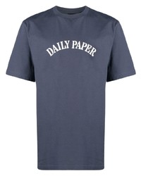 T-shirt à col rond imprimé violet Daily Paper
