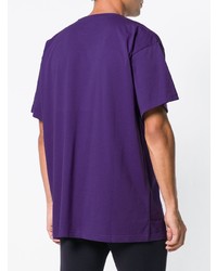 T-shirt à col rond imprimé violet Kappa