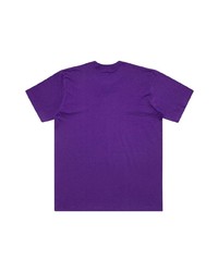 T-shirt à col rond imprimé violet Supreme