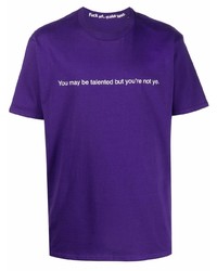 T-shirt à col rond imprimé violet F.A.M.T.