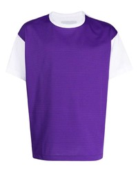 T-shirt à col rond imprimé violet Fumito Ganryu