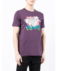 T-shirt à col rond imprimé violet PS Paul Smith