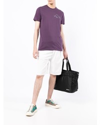 T-shirt à col rond imprimé violet PS Paul Smith