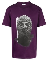 T-shirt à col rond imprimé violet Ih Nom Uh Nit