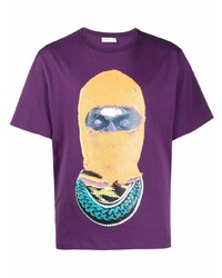 T-shirt à col rond imprimé violet Ih Nom Uh Nit