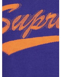 T-shirt à col rond imprimé violet Supreme