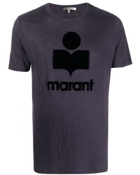 T-shirt à col rond imprimé violet Isabel Marant