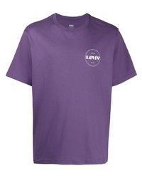 T-shirt à col rond imprimé violet Levi's