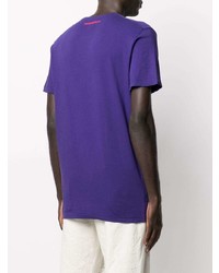 T-shirt à col rond imprimé violet DSQUARED2