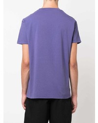 T-shirt à col rond imprimé violet Diesel